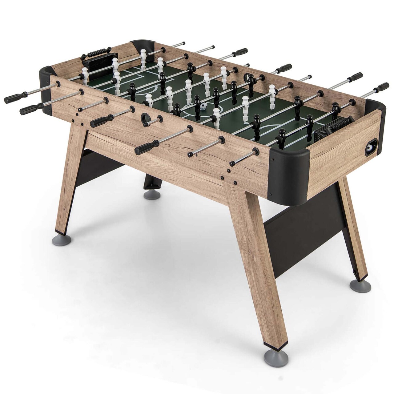 Costway 54" Foosball Table with 2 Balls & 26 Players 2 Bead Style Scorers for Game Rooms